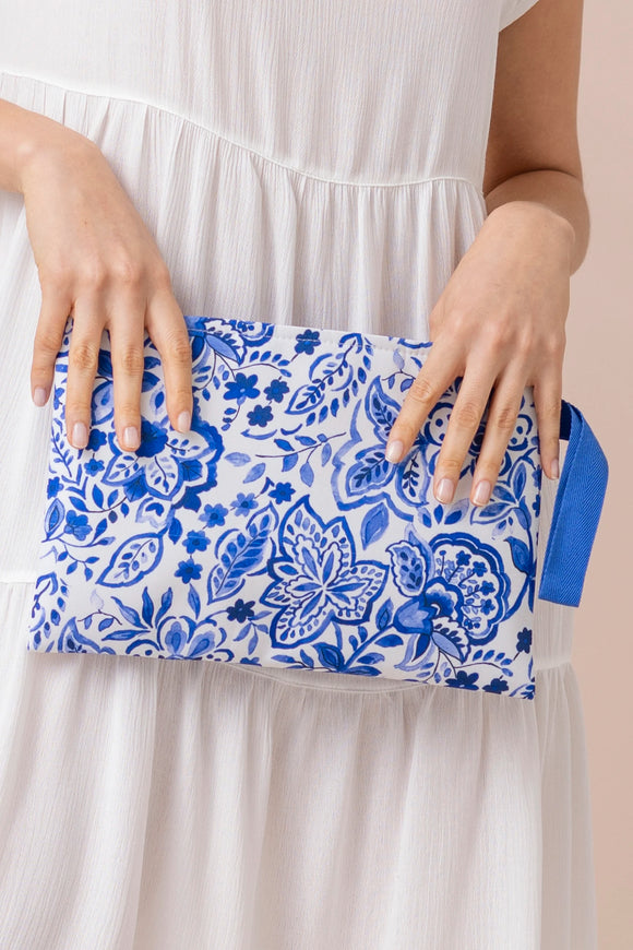 Pochette con motivo floreale