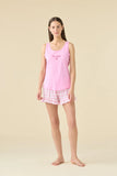 Pigiama donna estivo in cotone articolo vichy heart.