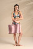 Borsa con chiusura zip articolo stripes