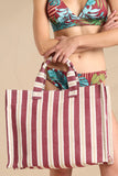 Borsa con chiusura zip articolo stripes