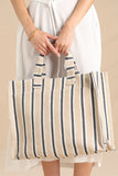 Borsa con chiusura zip articolo stripes