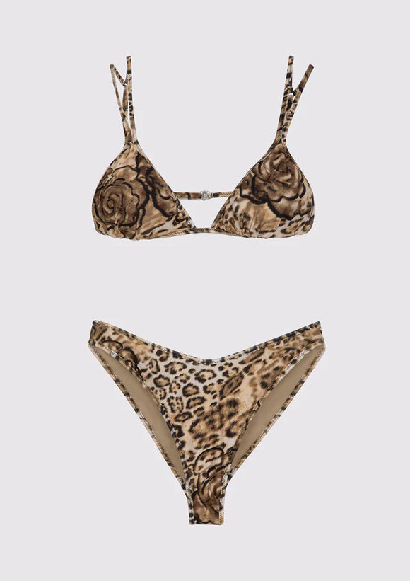 bikini rose animalier