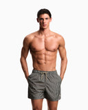 Costume shorts stampa a righe