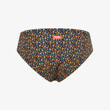 Slip mare in nylon stampato blu navy