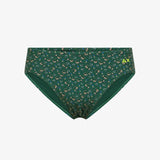 Slip mare in nylon stampato verde scuro