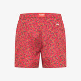 Shorts mare con stampa rosso