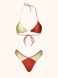 Bikini Me Fui Triangolo con Slip Americano fisso Red Clay