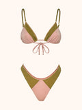 Bikini Donna Me fui Triangolo con Slip fisso Rosa