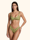 Bikini Donna Me fui Top con Slip Americano fisso Fantasia