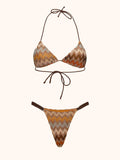 Bikini Donna Me Fui Triangolo con Slip fisso Multicolor