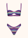 Bikini Donna Me Fui Fascia con Slip Americano Fisso Multicolor