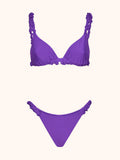 Bikini Donna Me Fui Triangolo con Slip Fisso Viola
