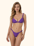 Bikini Donna Me Fui Triangolo con Slip Fisso Viola