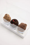 Confezione regalo di 3 calzini a forma di muffin al cioccolato