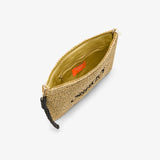 Pochette in rafia beige